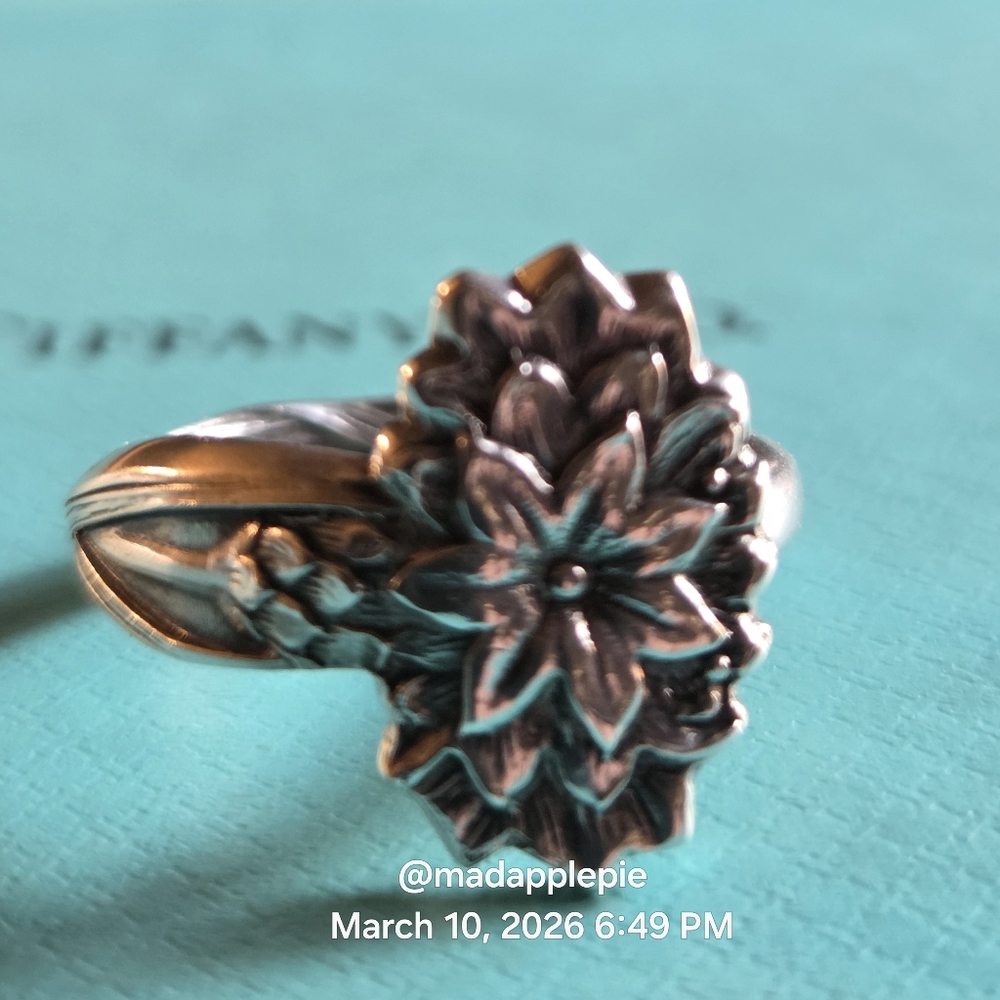 1885 Tiffany & Co. Ragged Sailor Spoon Ring In Sterling Silver Luxury Brand #72